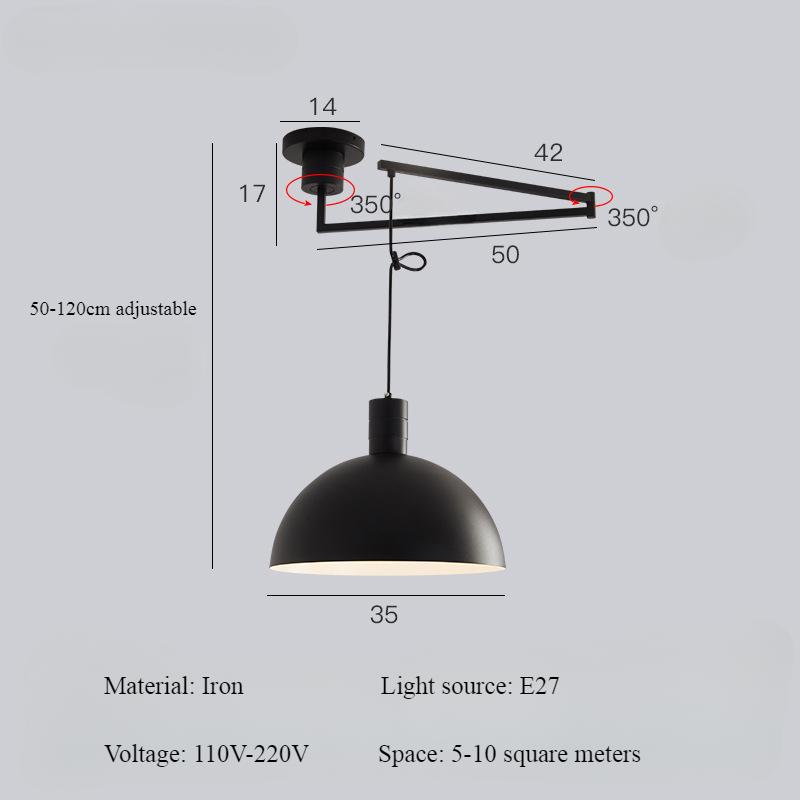 Displacement Expansion Restaurant Pendant Lamp Bauhaus Living Room Bedroom Board Chandeliers Nordic Modern Home Decor LED Lights