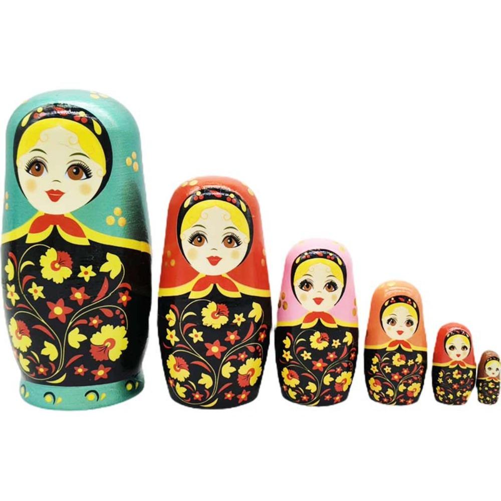 6 Layer Matryoshka Doll Toys Animals Pattern Animal Stacking Dolls  Birthday Gift