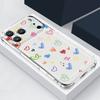 Love Heart Painted Print Silicone Phone Case For iPhone 17 Pro Max 16 15 14 Pro Max 13 12 Pro 11 Shockproof Soft TPU Clear Cover