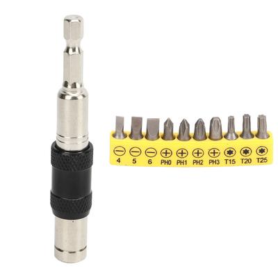 Mini Socket Wrench Multi Angle 10 In 1 6.35mm Quick Release Screwdriver Set with 10 Drill Bits for Hand Repair DIY