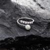 Banyan Tree S925 Silver Zircon Pearl Adjustable Ring – Women’s Luxury Korean & Japanese Style Celebrity Fashion.