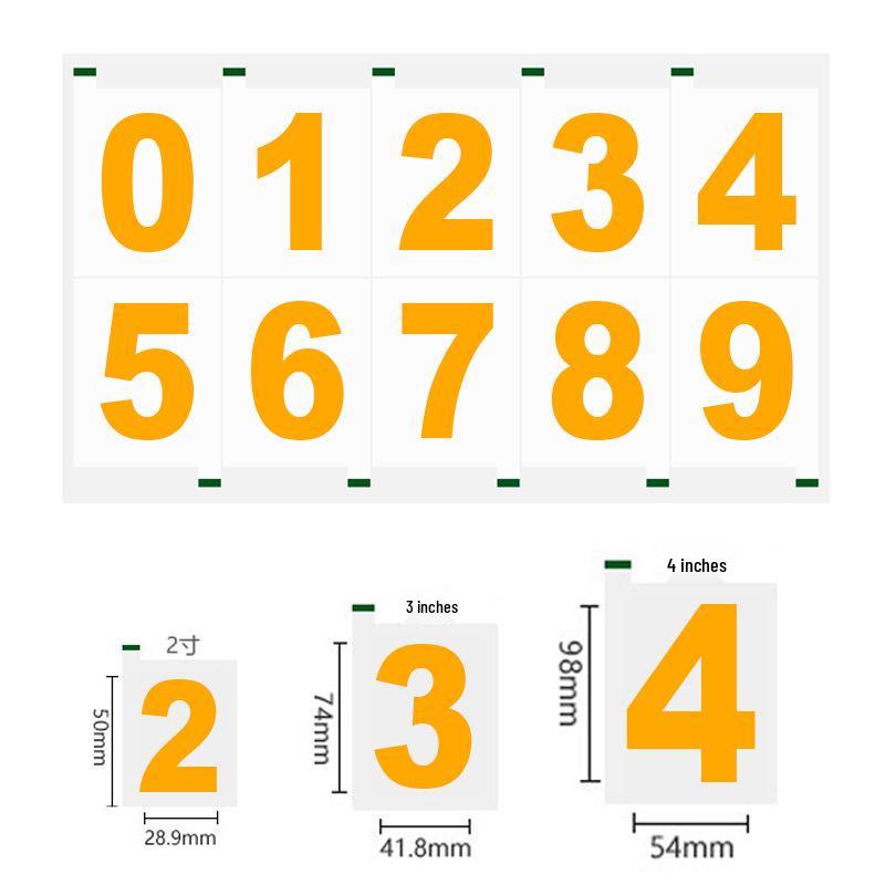 Reflective Waterproof 0-9 Number Stickers - Fluorescent Adhesive for Mailbox, Garage & Letterbox