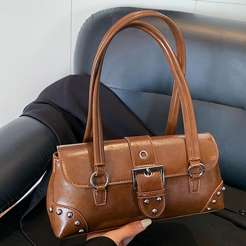 Personalized and Trendy Underarm Bag, Fashionable Shoulder Bag, Casual and High-quality Rivet Women's Bag, Tote Bag