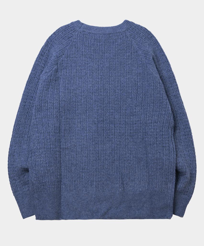 BLACK MOMENT Minimal Round Blend Pullover Knit T-Shirt [Black]