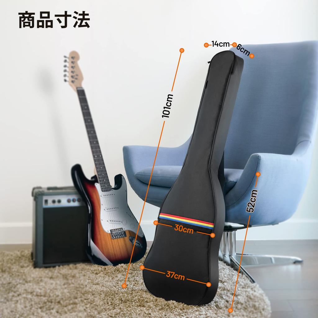 CAHAYA Guitar Cover Electric Guitar Waterproof Rain GUITAR COVER Dustproof Simple Type without Cushion Soft Case with Large Capacity Pocket Shoulder