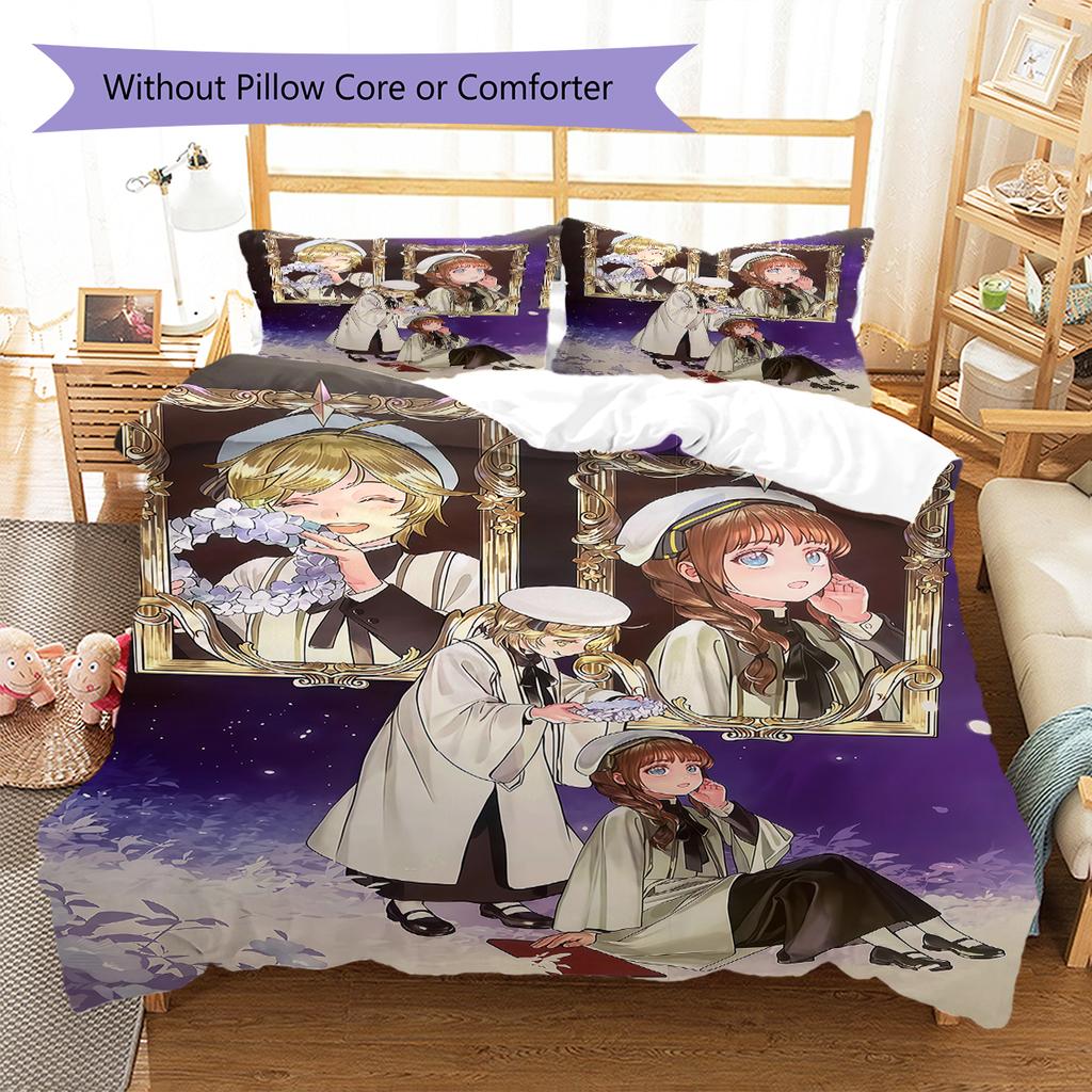 Lord Of The Rings Pattern Bedding,Quilt Set Quilt Cover Pillowcase Home Birthday Gift (1 * Duvet Cover + 2 * Pillowcase, Without Core)