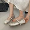 Beautiful matching skirt ballet Mary Jane single shoes women's spring and autumn new flat French small leather shoes women
