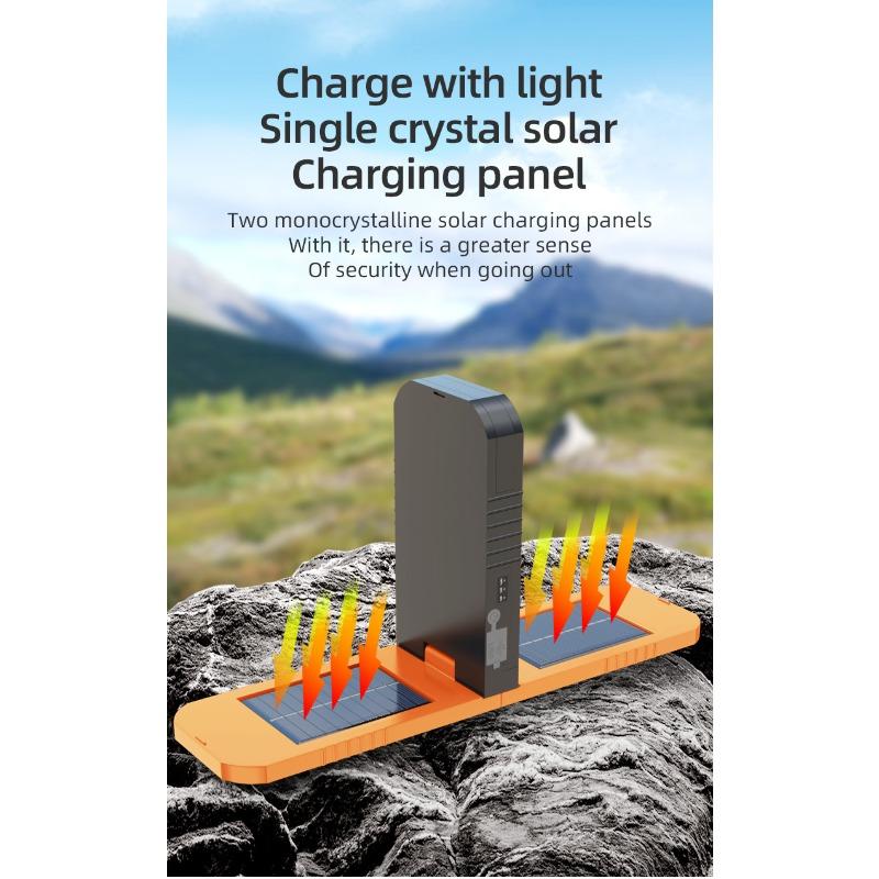 1000LM Faltbare LED Campinglampe, Solar-/USB-wiederaufladbar - Powerbank, Wasserdicht, Haken für Außenarbeiten, Notfall, Nachtfischen