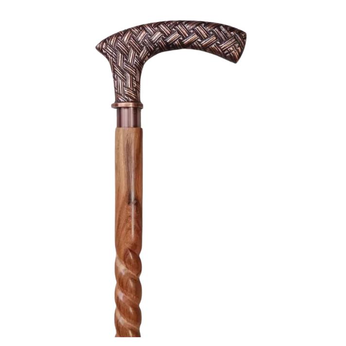 Antique Handle Wooden Walking Stick Vintage Wooden Designer Gentlemen's Cane