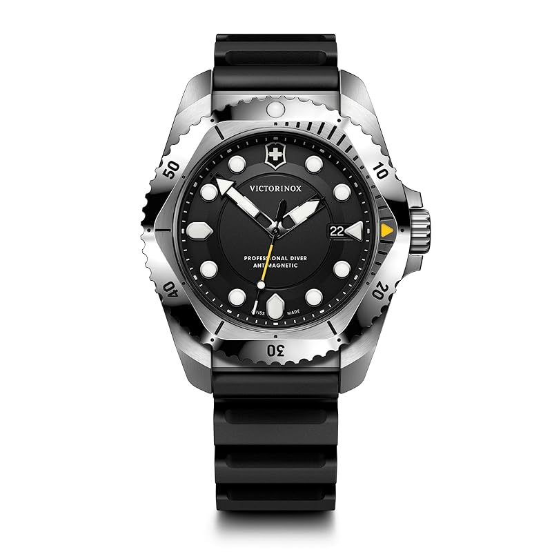 

Чоловічий годинник VICTORINOX DIVE PRO Корпус з нержавіючої сталі (316л) чорний циферблат чорний каучуковий ремінець кварцові водонепроникні годинники для дайверів аналогові бренду Fashionable