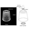 E14 Shades Art Decor Glass Flower Lampshade for E12 Screw Socket,Clear White Frosted Crown Striped Glass Shade for Candle Lamp