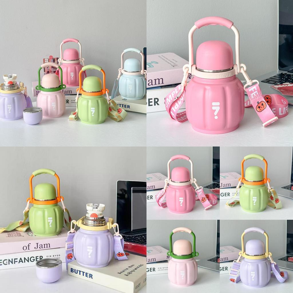 Pumpkin Insulated Travel Mug With Thickened Vacuum Stainless Steel For Home Office Outdoor Use