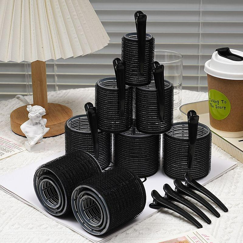 30PCS Heatless Hair Styling Kit Self-Grip Rollers 18Pcs Hair Rollers & 12Pcs Clips DIY Easy To Use Hair Care Beauty Tools