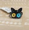 Neuartiger Katzen-inspirierter Ring mit großen ovalen Augen Verstellbarer Ring Einzigartiger Statement-Schmuck für Freizeit und Sammler