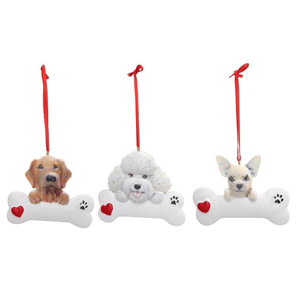 Christmas Tree Dog Resin Pendant Wear Resistant DIY Xmas Puppy Resin Pendant for Christmas Resin