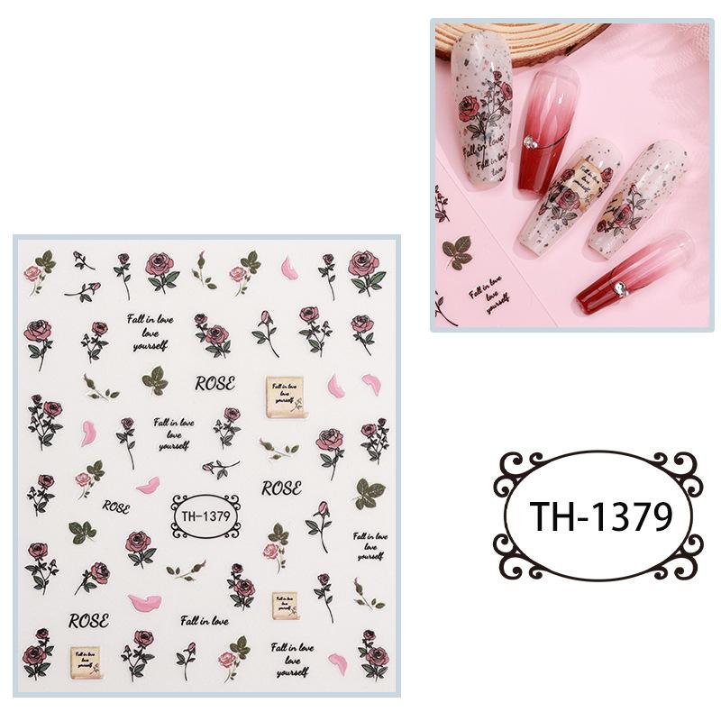 New Year Nail Art Stickers Bronzing Year of the Dragon Chinese Style Mahjong Cartoon Nail Stickers Decoration
