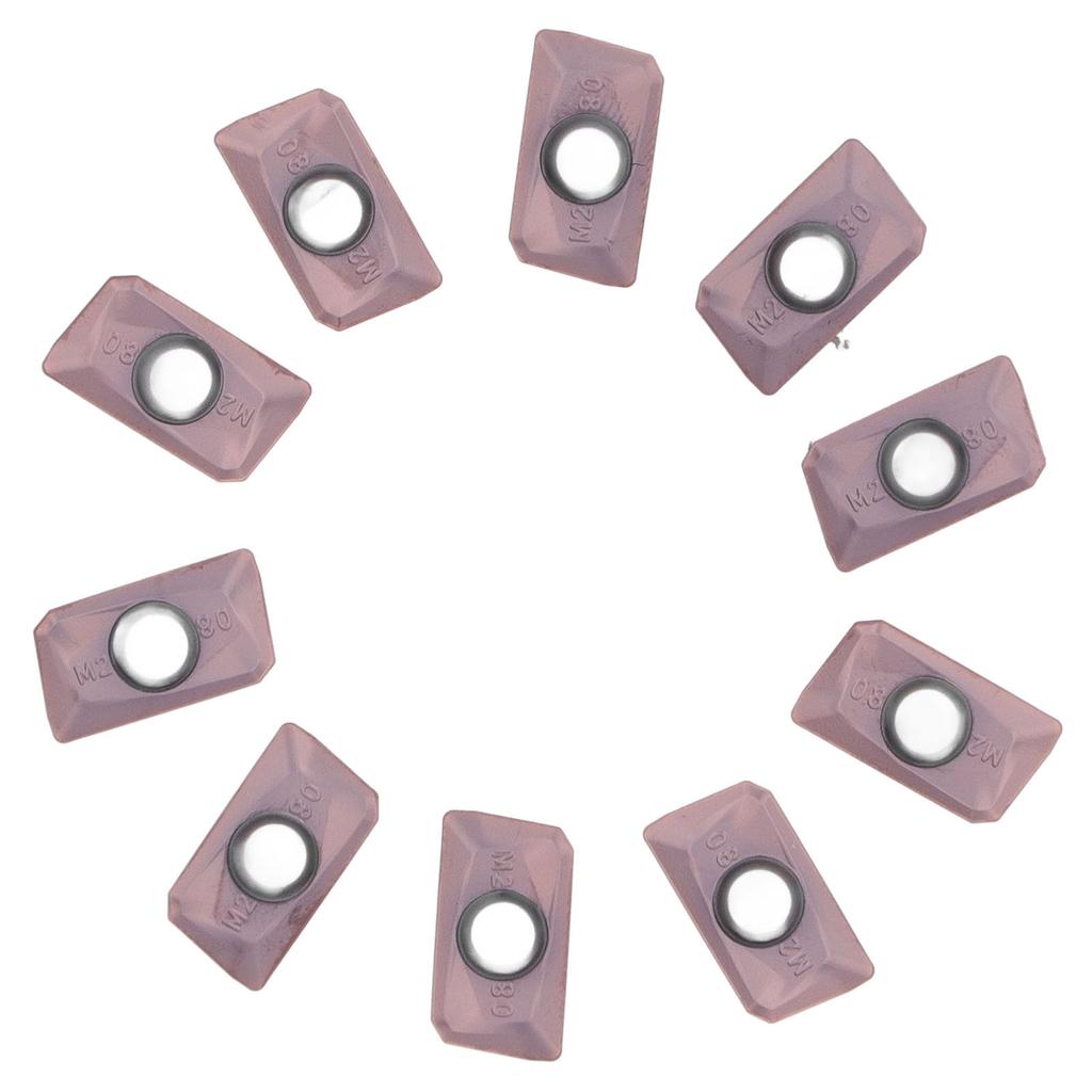 10 Pcs Lathe Turning Inserts Carbide Fast Cutting Speed CNC Milling Inserts with Multi Layer Coating(APMT1604PDERM2 )
