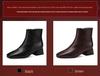 2025 Women's Soft Leather Mid-Heel Square Toe Boots with Velvet Lining for Autumn and Winter