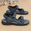 Fashion Men's Casual Summer New Style Genuine Leather Sandals With Non-Slip TPR Outsole Beef Tendon Breathable Beach Shoes
