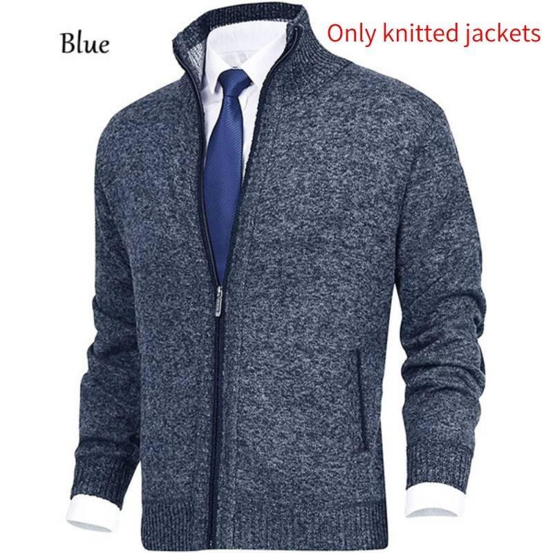 2023wish Men's Fashionable Knitted Cardigan Sweater With Stand Collar Plus Size