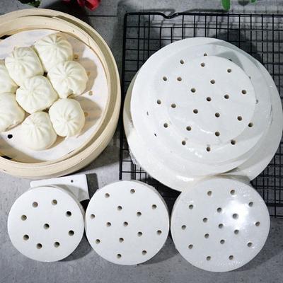 100Pcs New 4/5/6/7/8in Steamer Paper Disposable Round Bread Bakery Paper Buns Pastries Non-stick Paper Kitchen Cooking Tools