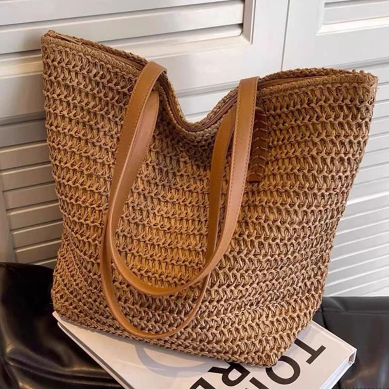 Kit para Hacer Bolsos de Cuero DIY Set de Tejer Bolsos de Cuero PU Correa de Hombro, Almohadilla Moldeadora para la Base del Bolso