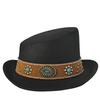 Schräges Oberteil Fedora Unisex Gentleman Cosplay Derby Bowlerhut Britische Form Hut Herbst Winter Magischer Hut Federzubehör