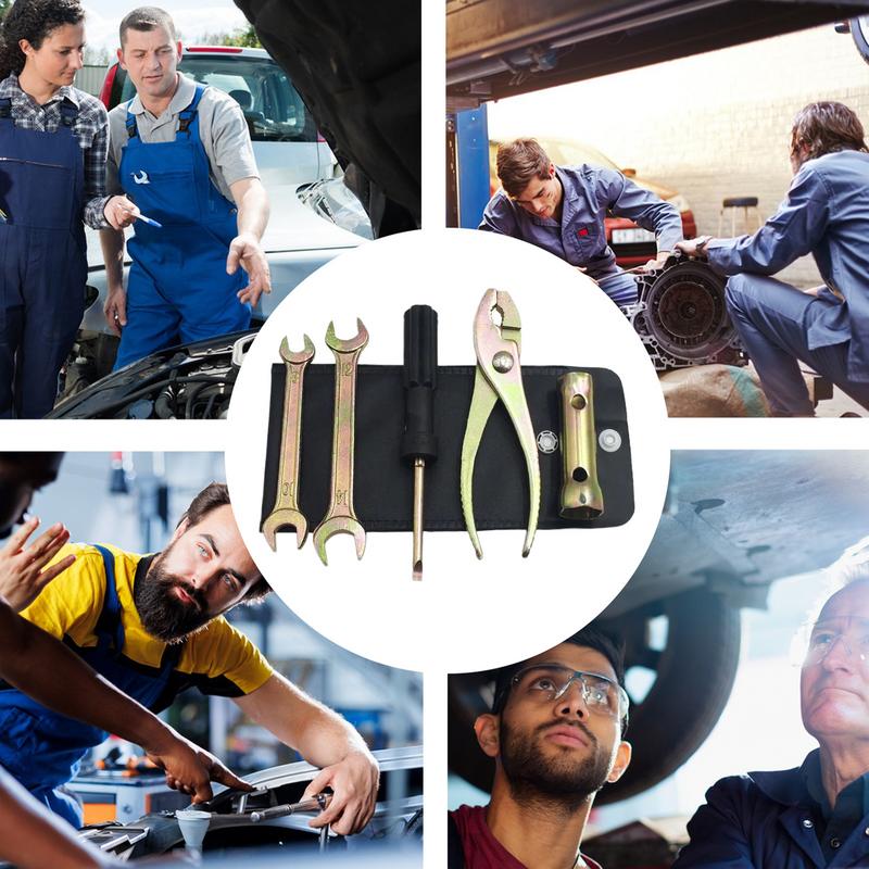 Spark Plug Set Daily Motorcycle Socket Repair Kit Motorcycle Repair Wrench Set Spark Plug Socket Spanner Screwdriver Pliers