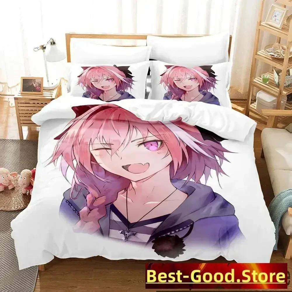 3D Print Fateapocrypha Astolfo Anime Bedding Set Duvet Cover Sheet Printed Pillowcase Bed Full Queen King Size Comforter Bedroom