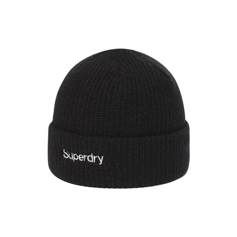 SUPERDRY Essential Basic Logo Beanie Black