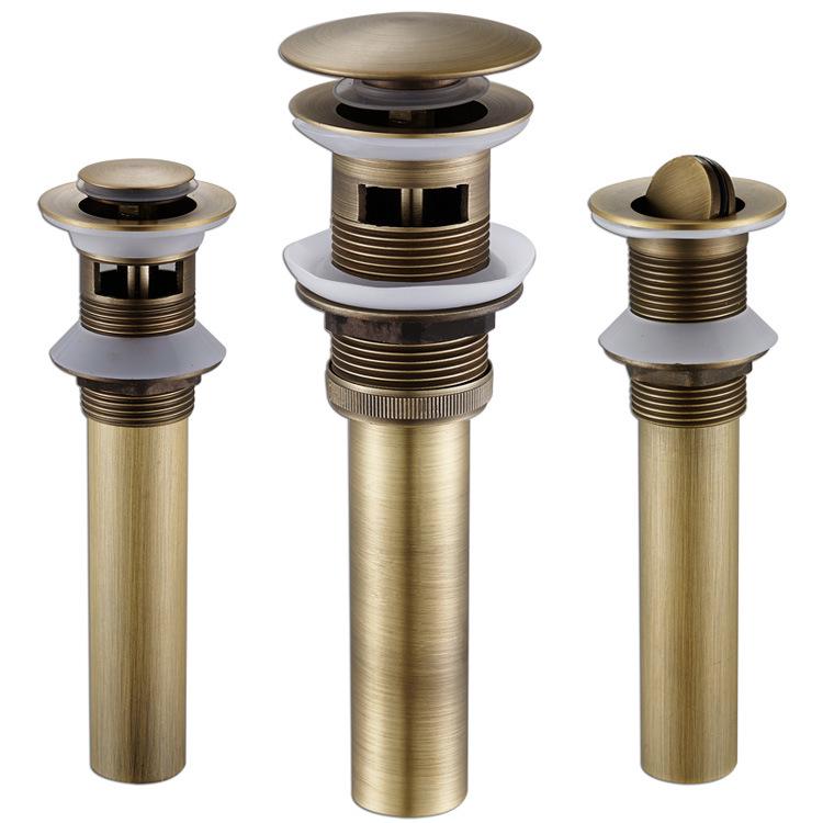 

European Retro Pop-Up Brass Drainer in Antique Bronze Finish