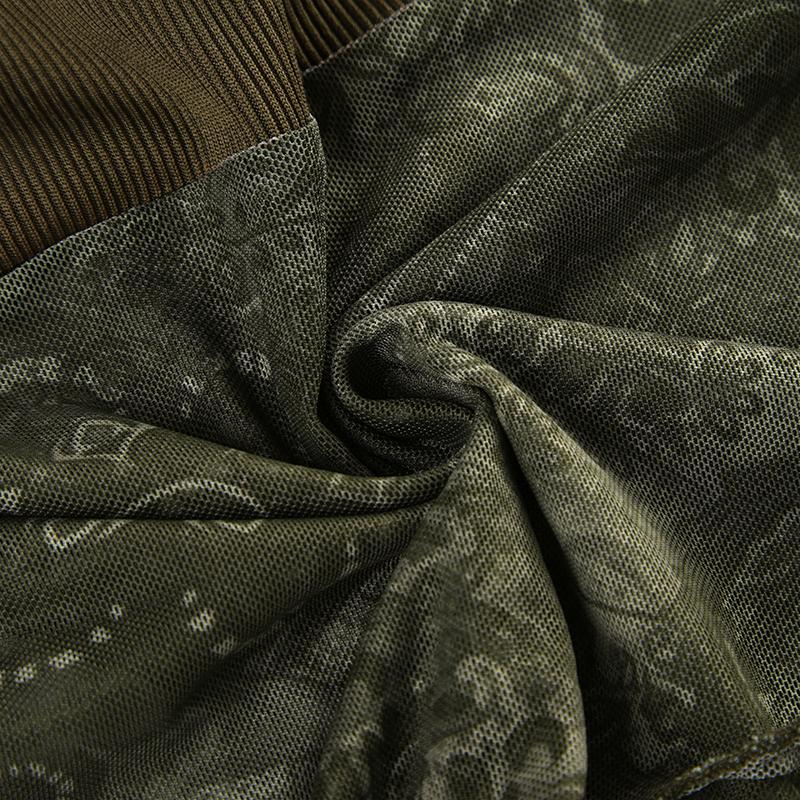 Retro Lesní Zelená Vintage Potisk Boho Y2K Tílko Bez zad Halter Zavazování Asymetrické Topy Dámské Dovolenkové Oblečení