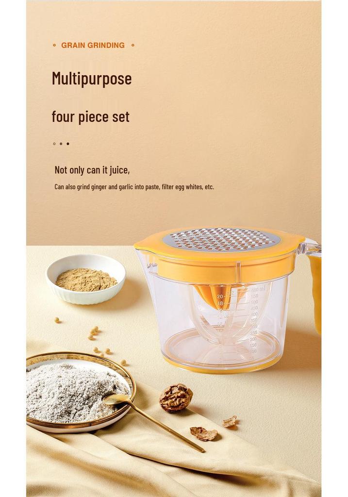4-in-1 Multi-Functional Manual Citrus Juicer: Orange & Lemon Press Gadget for Kitchen