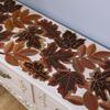 Multicolor Embroidered Table Runner Leaf Pattern Dinner Mat Tabletop Placemat  Farmhouse Dining