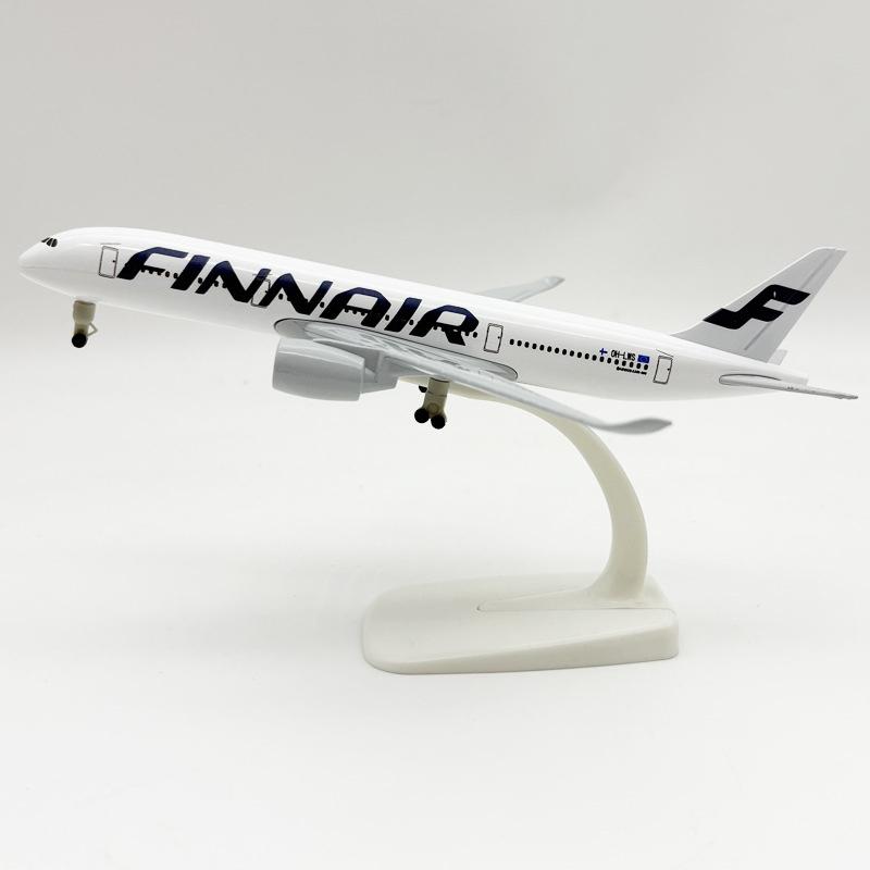 Finnair Air Airways A350 Metal Alloy Airplane 20cm 1/400 Scale Aircraft Model With Stand Aviation Enthusiasts Decoration Gift