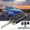 Central Locking Car Remote Key For Volkswagen Beetle Caddy Golf Mk6 3 Buttons Flip Smart Key Fob Chip ID48 Remote Control Key