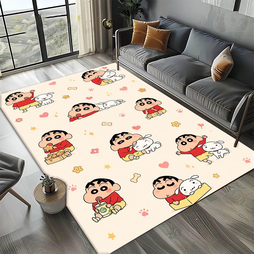 C-Crayon Shin-Chan Cute Cartoon 3D Carpet Rug Art for Room Decor Home Kitchen KidsDoor Gift Kids Area Rug Non-slip Floor Mat