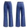 Women's Casual Fashion High Waist Straight Floor-length Jeans
