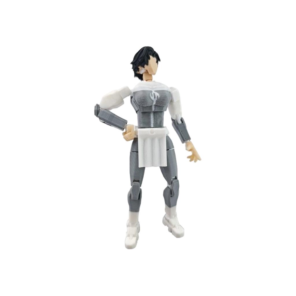 Poseable Action Figure with Articulated Joints and Removable Cape for Collectors and Display Suitable for Various Poses and Customization