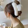 Hair Fur Faux Winter New Claw Elegant Acrylic Hairpins Plush Hair Clip Barrette Crab Headwear For Women Girls Hair Accessories