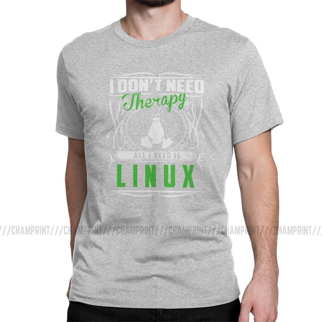 Vintage Trička pro Muže: Nepotřebuji terapii, potřebuji jen Linux