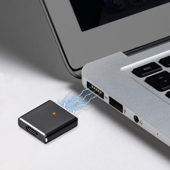 Adapter Type-C Female To 5pin High Power Output 100W Sensible LED Indicator Light Converter for MacBook/Pro/Air