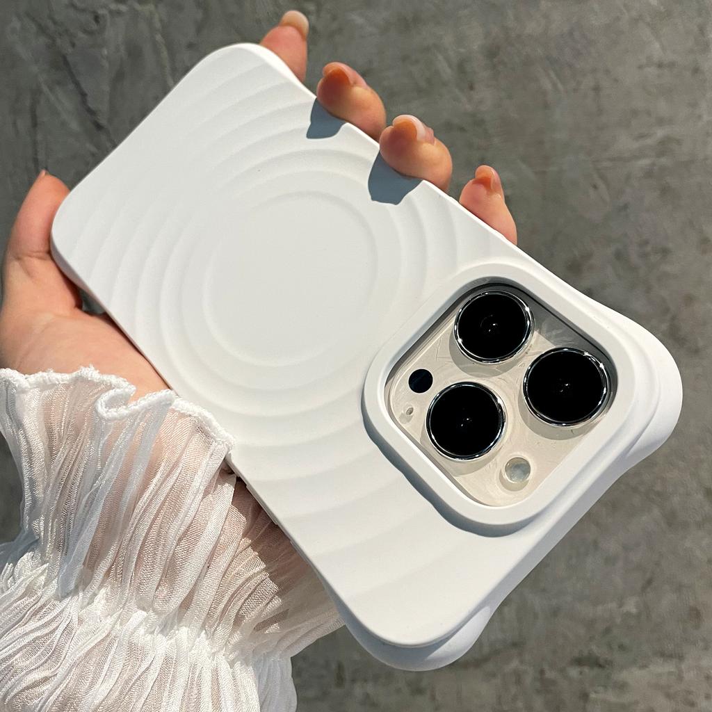 Ripple Liquid Silicon For Magsafe Wireless Charge Magnetic Case for iPhone 15 14 Plus 13 12 Pro Max Soft Shockproof Cover