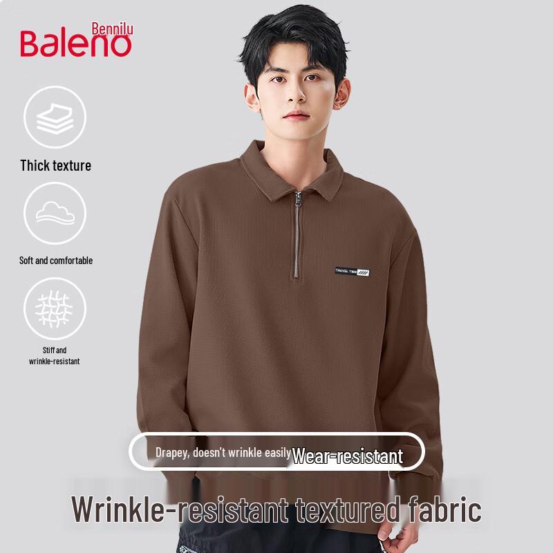 

Baleno Men s Casual Lapel Sweatshirt Jacket XL