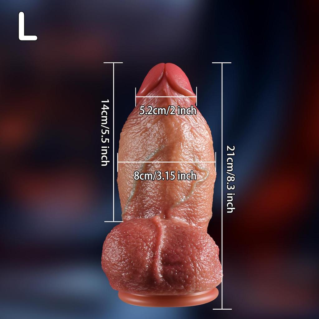 Consolador realista extragrueso y ultragrande: grosor extremo, ventosa potente, textura realista, juguete de silicona premium para adultos.