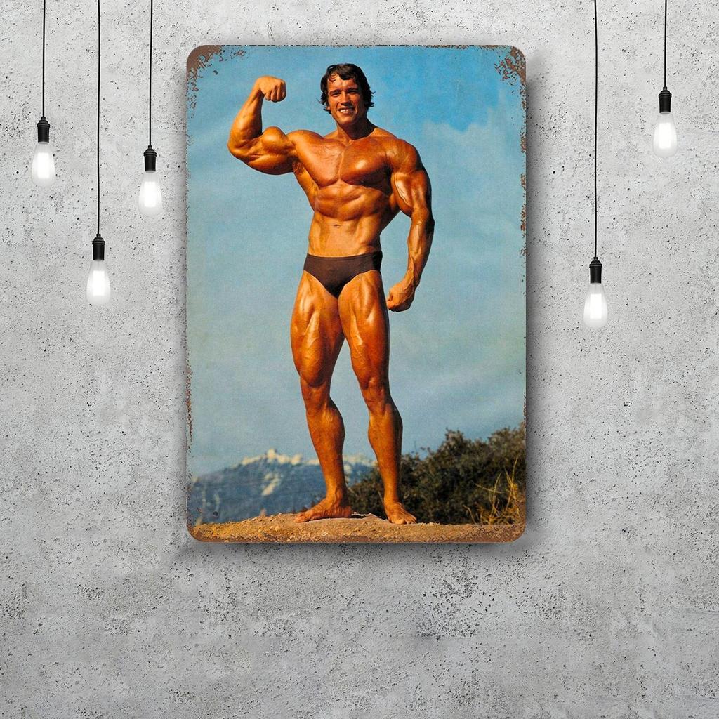 Bodybuilding Funny Bar Metal Sign Retro Plaque Vintage Sign Alcohol Drinker Pub Club Man Cave Kitchen Wall Decoration