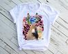 Pink Leopard Cow Flowers Animal Print T-Shirt Women Clothes 2025 Funny White Tshirt Female Summer Tops Tee Shirt Femme T Shirt
