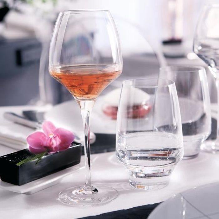 6 verres à vin rouge 55cl open up - chef&sommelier - cristallin design original 30% plus résistant