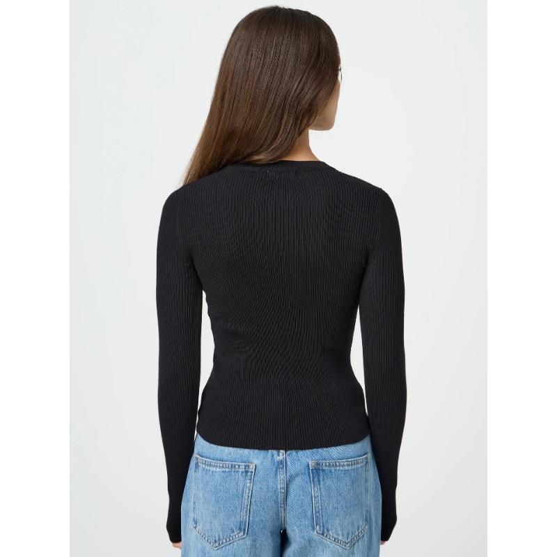 Y2k Mode Damen S Schlanke Passform Langarm Strickjacke Mit Knöpfen