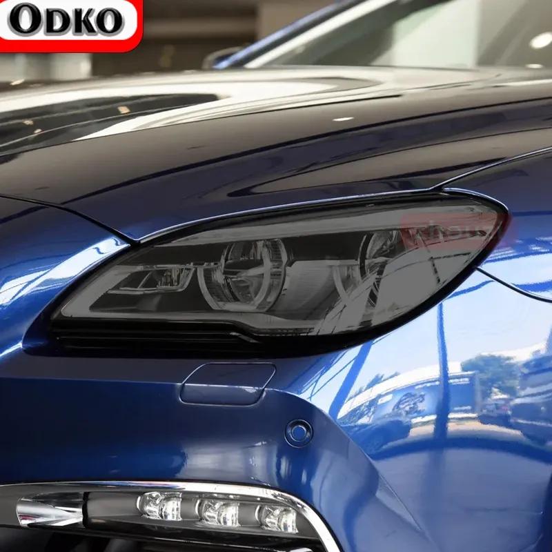 Für BMW 6er F06 F12 F13 M6 GT G32 2 Stück Autoscheinwerfer Tönung Schwarz Schutzfolie Vinyl Transparent TPU Aufkleber Zubehör